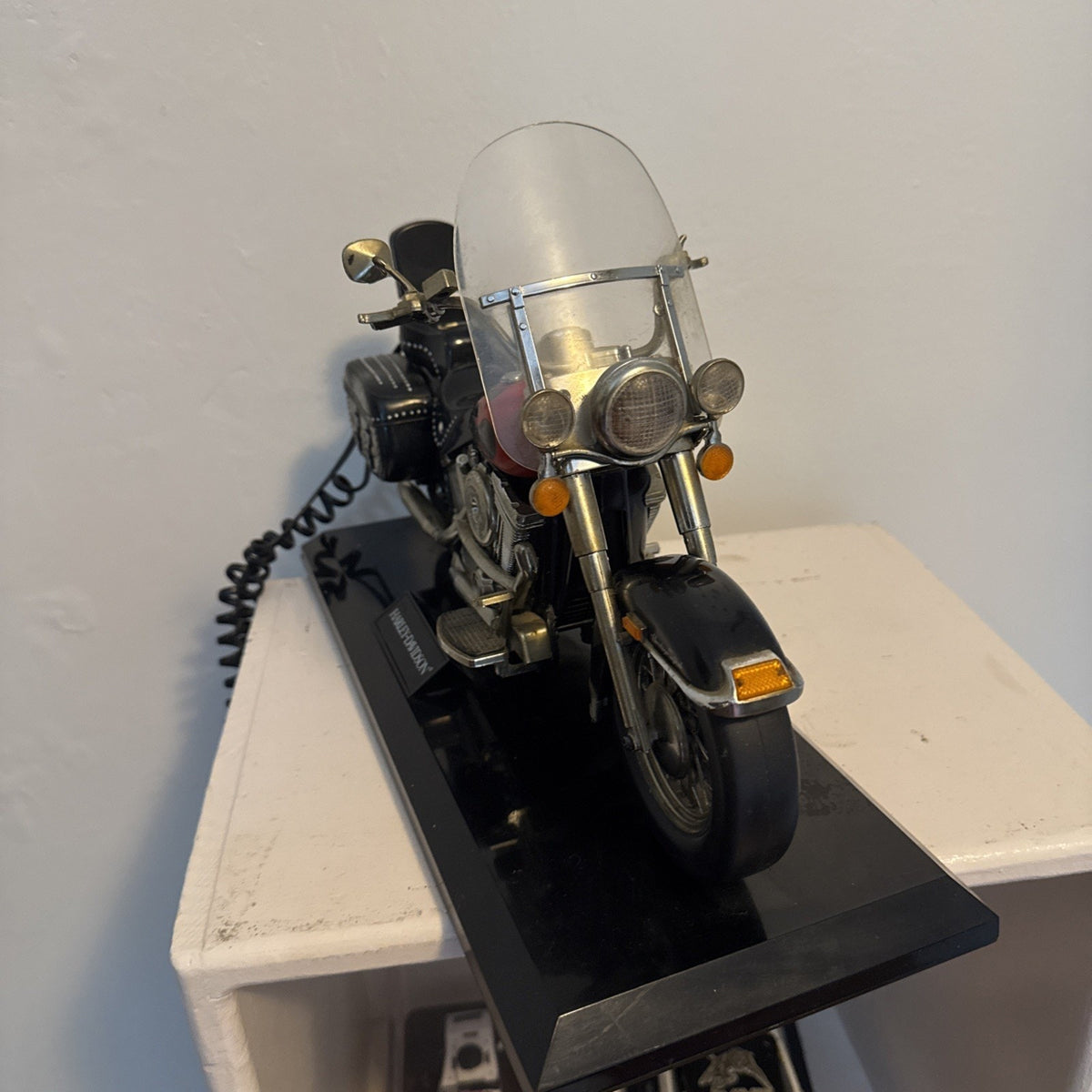VTG Harley-Davidson Telemania Heritage Softail Landline Telephone Phone Flames.