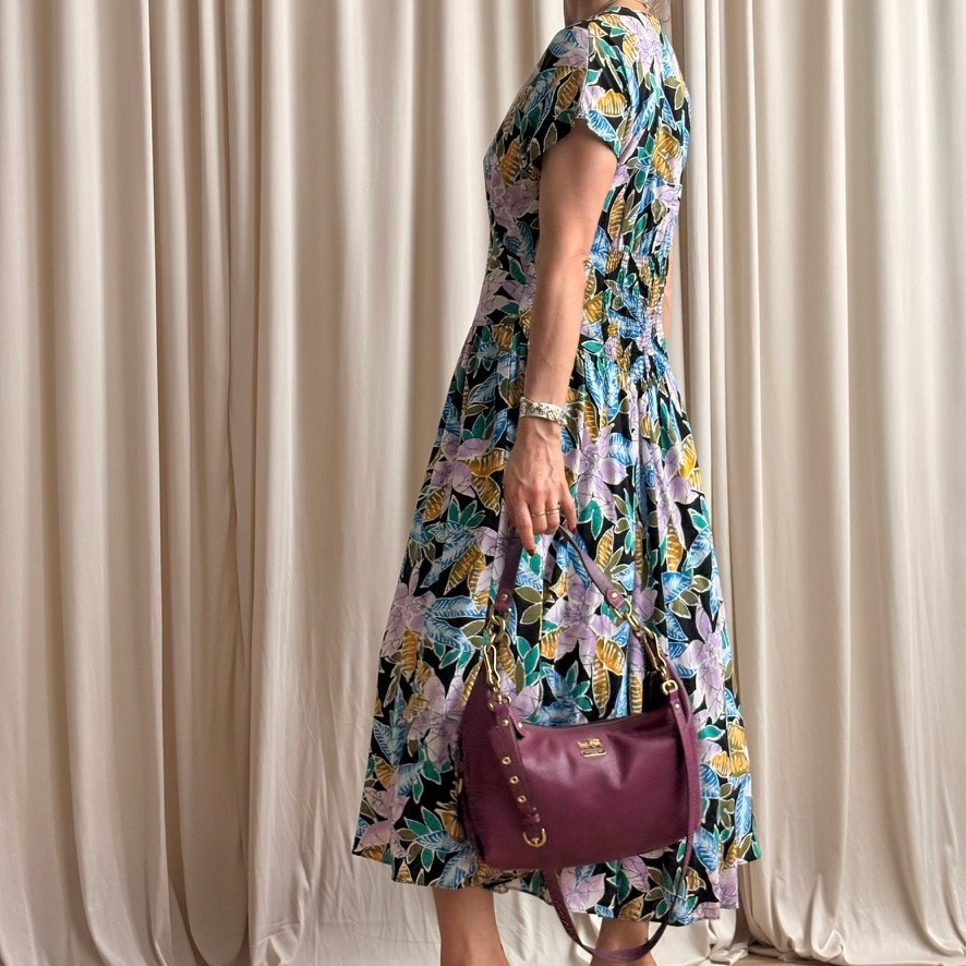 Milanzo Tropical Floral Shirt Dress - 80s/90s - Size 9/10 (Fits S)