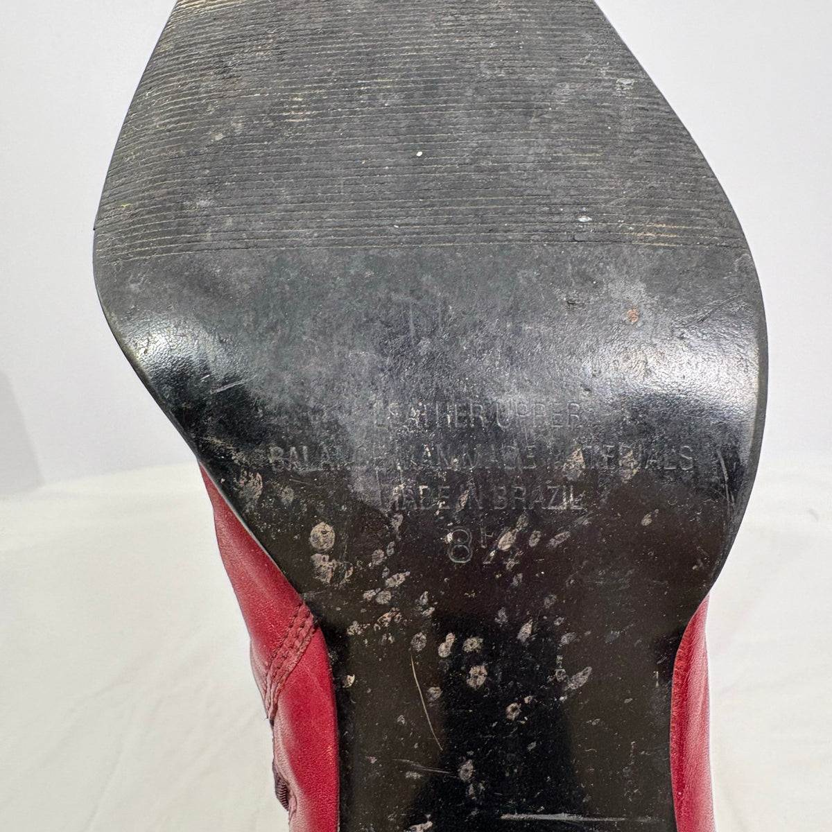 Vintage Parade Red Leather Ankle Boots - Size 7.5
