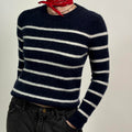 Vintage Navy & White Wool Blend Sweater | Banana Republic | Size Small