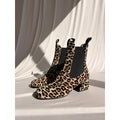 Sergio Rossi Leopard Print Chelsea Ankle Boots - NWT