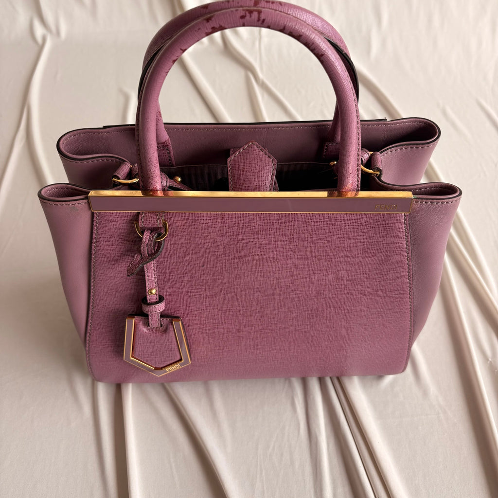Fendi 2Jours Tote - Lilac/Old Rose Vitello Elite Leather