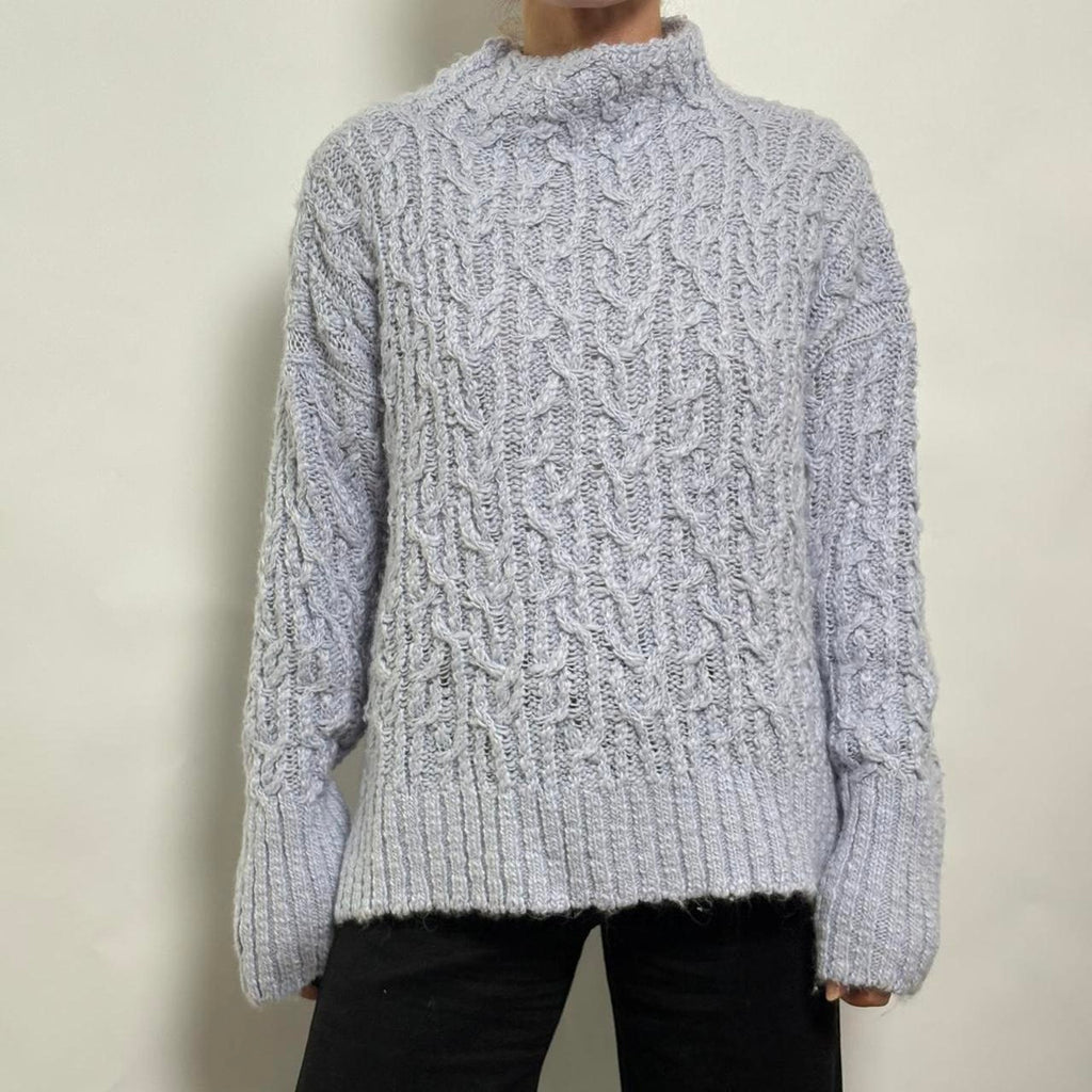 Lou & Grey Light Blue Turtleneck Sweater - XL