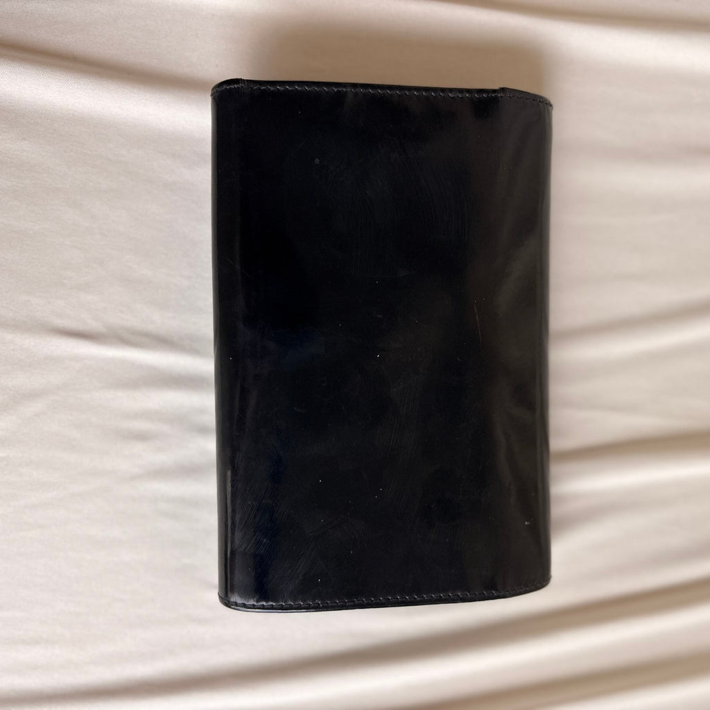 Gucci Patent Logo Wallet - Black, Trifold, Vintage