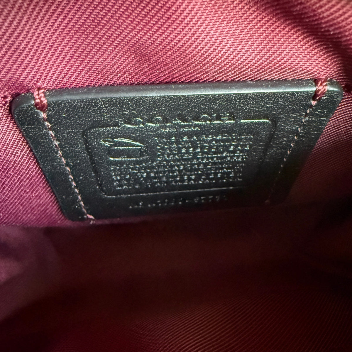 Vintage Coach Black Leather Saddle Bag - Red Contrast Stitching