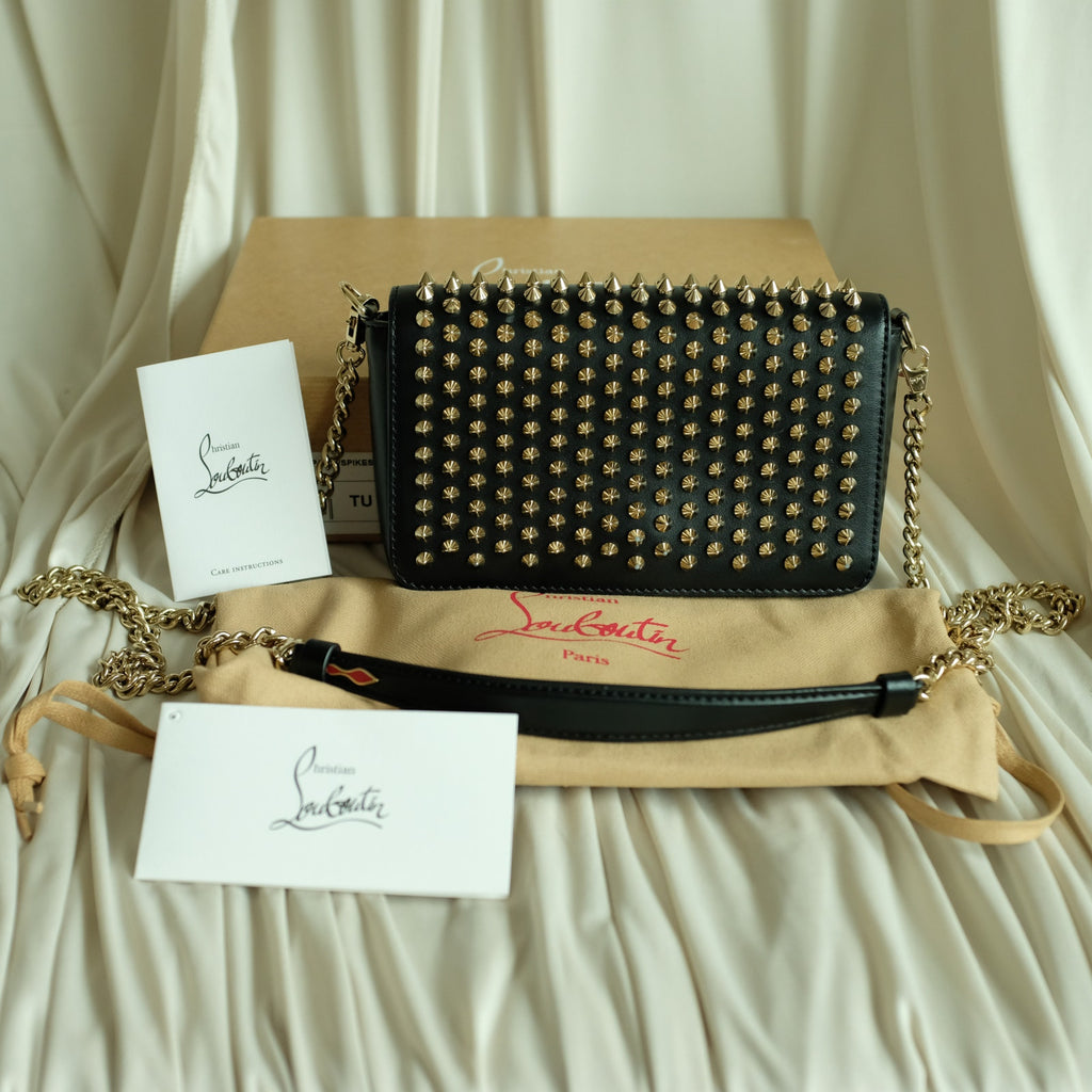 Christian Louboutin Zoompouch Studded Crossbody - Black Leather
