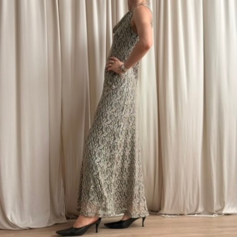 Fashion Bug Cowl Neck Slip Dress - NWT, Column Silhouette, 90s/Y2K Style, Size 10 (Fits L)