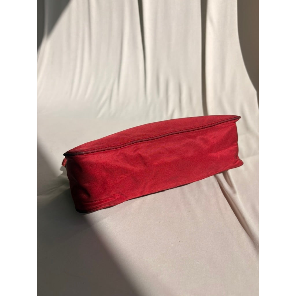 Vintage Prada Red Tessuto Nylon Pochette Bag