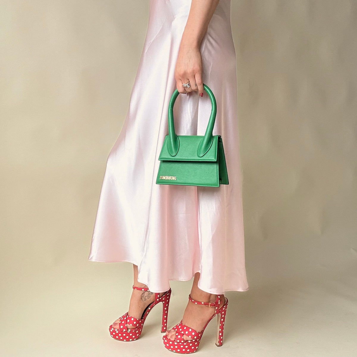 Jacquemus Le Chiquito  - Green Calfskin Leather, Gold Hardware