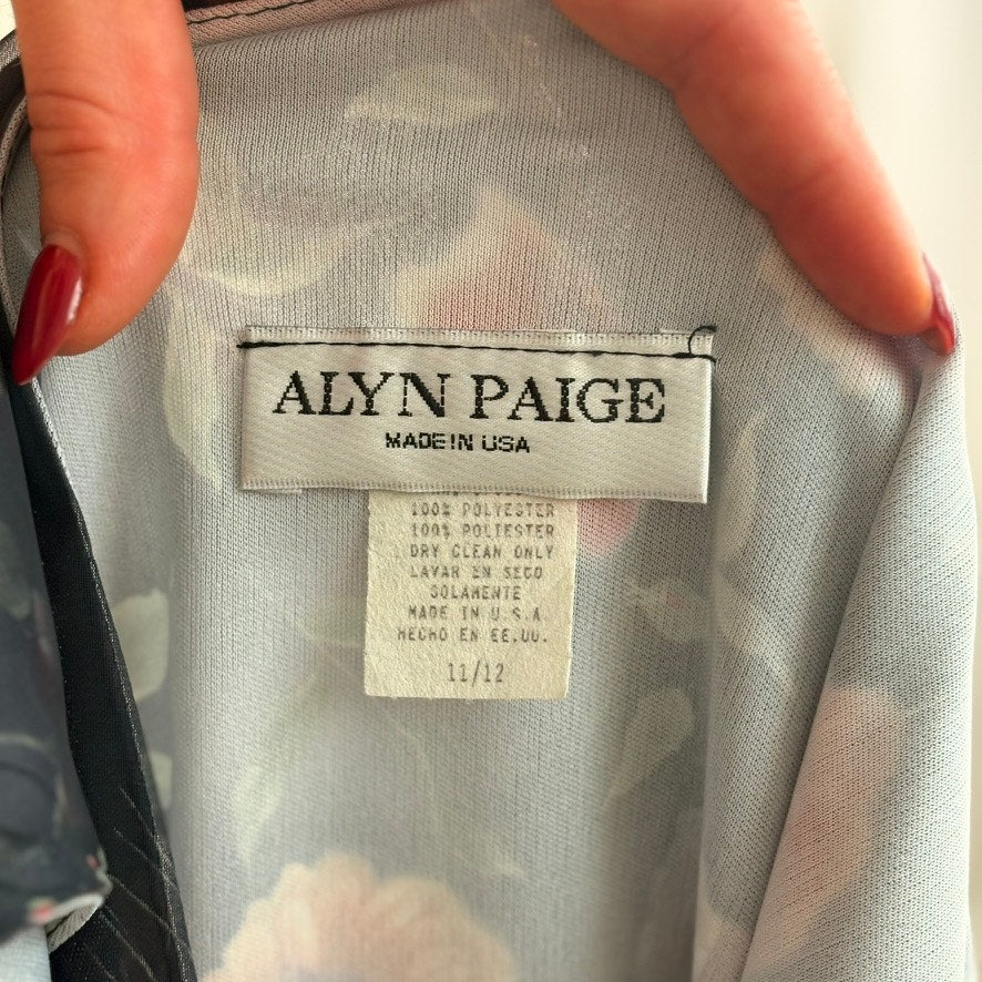 Alyn Page Black Floral Maxi - NWT, Made in USA, Size 11/12 (Fits L)
