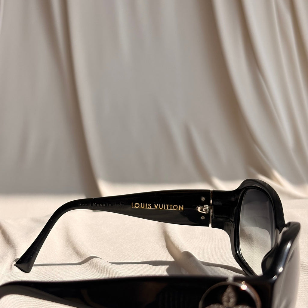 Louis Vuitton Ursula Strass Sunglasses - Black, Rhinestone Flower