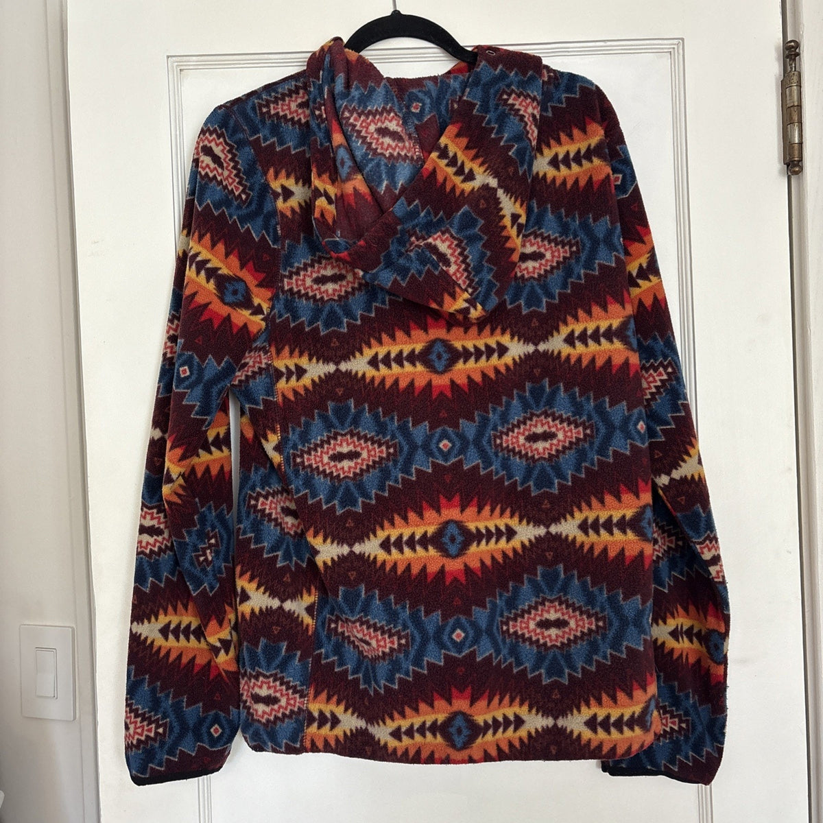 DRAVUS Hoodie Mens Medium 1/4 Snap Pullover Southwest Fleece Long Sleeve