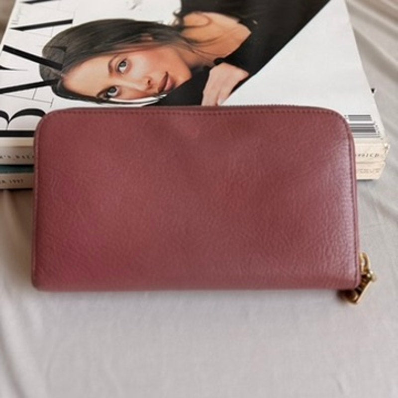 Miu Miu Dusty Pink Wallet - Leather, Zip-Around