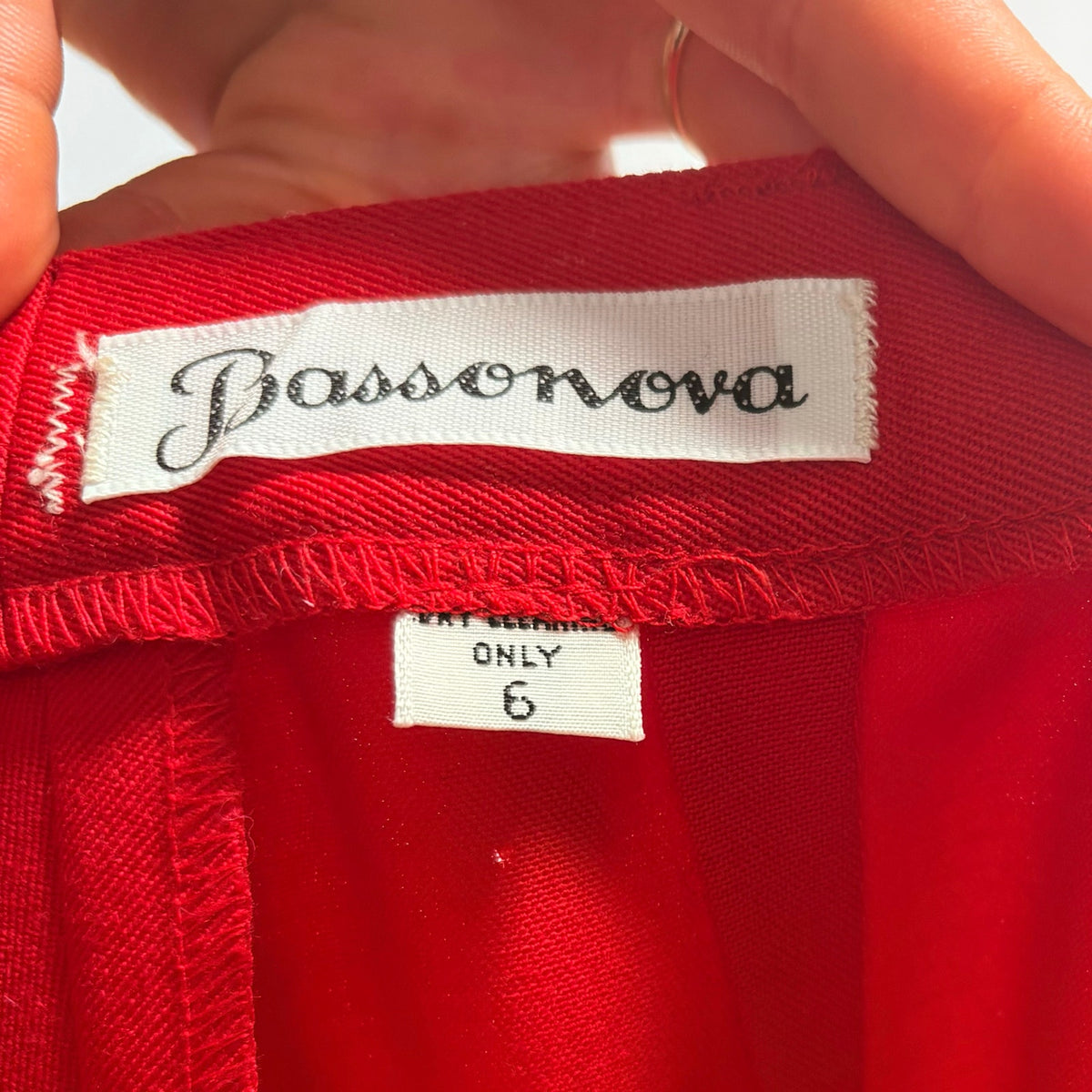 Vintage Bossonova Red Wool Trousers - Size 6 (Fits 2)