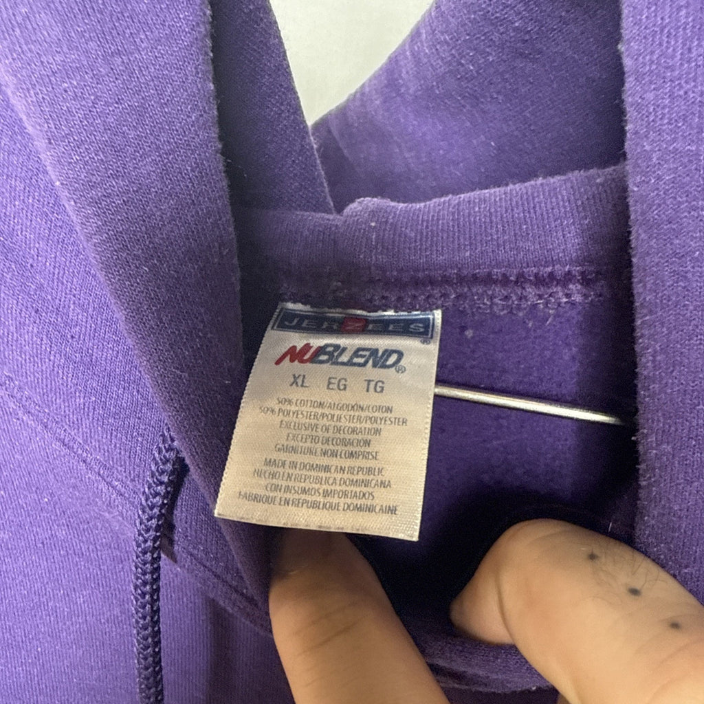 New York Purple Hoodie Pullover Sweatshirt Unisex Adult Size XL