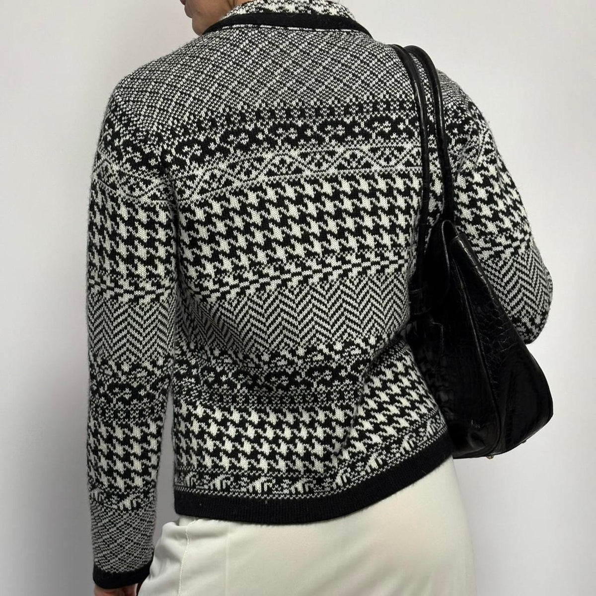 Vintage Coldwater Creek Black & White Cardigan - XS