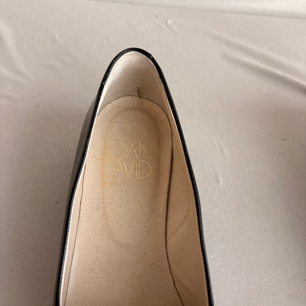 Vintage Joan & David Black & Tan Leather Loafers - Silver Horsebit Hardware