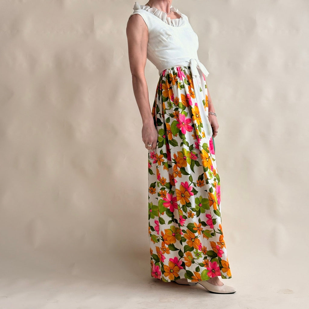 Miss Elliette California Vintage 70s Floral Maxi Dress - Fits XS
