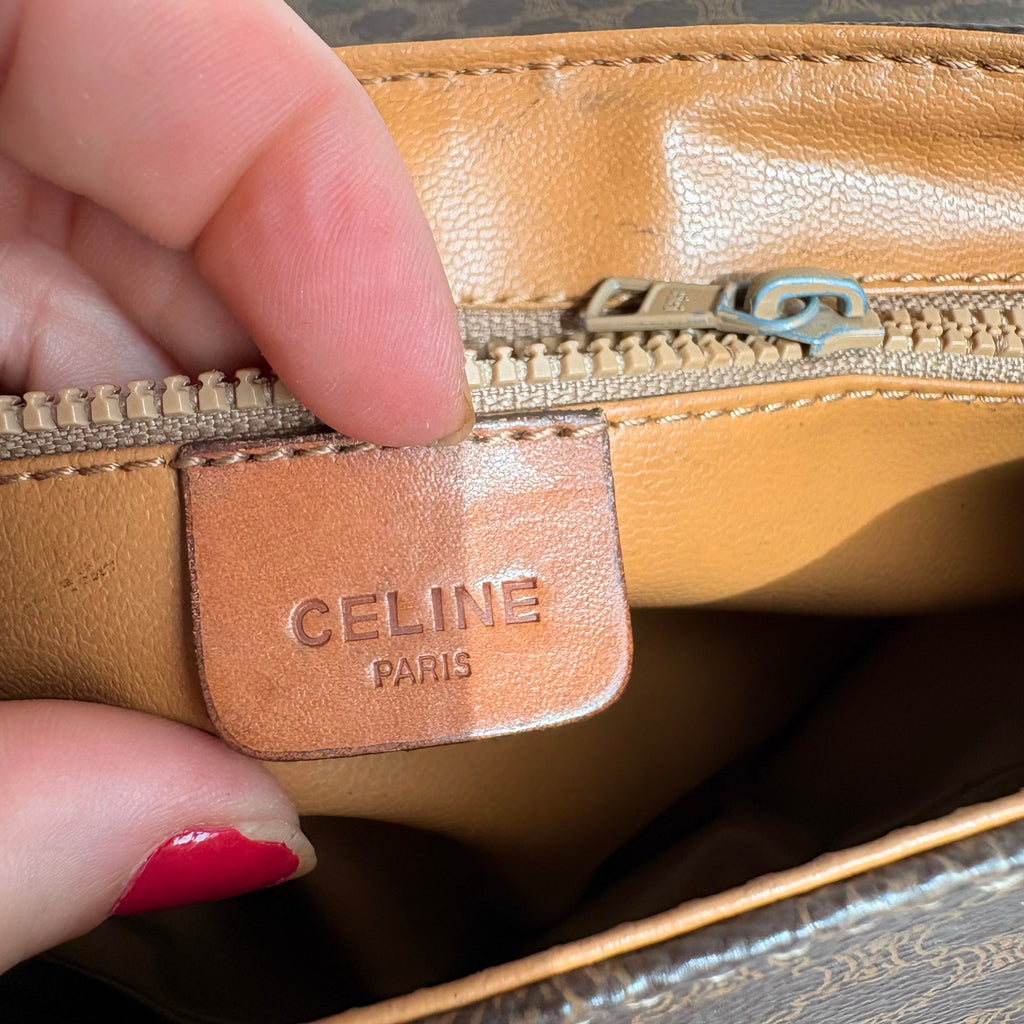 Vintage Celine Macadam Triomphe Saddle Bag