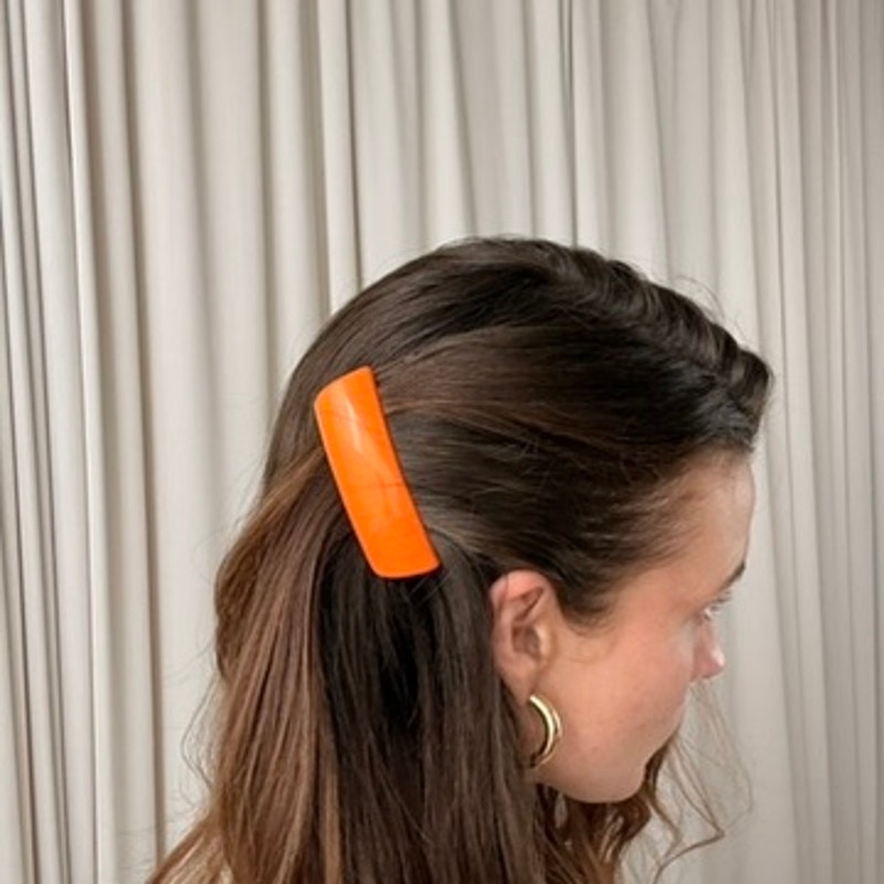 Bright Orange Hair Comb - Vintage, 3" Pop of Color