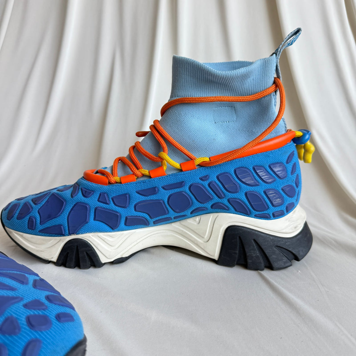 Versace Squalo Knit 'Drawstring - Blue Mens Size 46 (US M13)