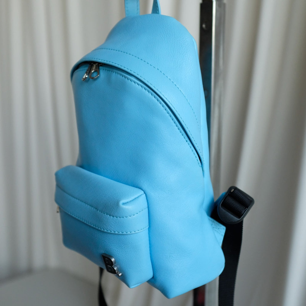 Balenciaga Bag B Logo XXS Soft Backpack Nappa Calf Baby Blue Leather