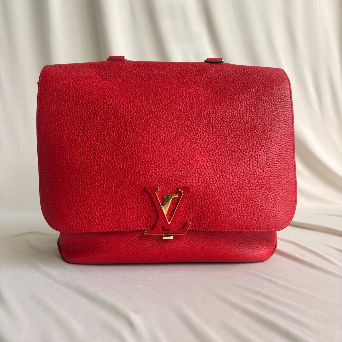 Louis Vuitton Volta Taurillon Coquelicot Red Leather Shoulder Bag