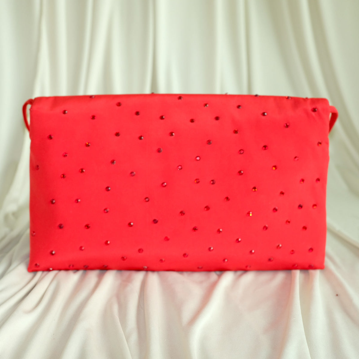 Dolce & Gabbana Red Rhinestone Clutch - Crossbody Strap