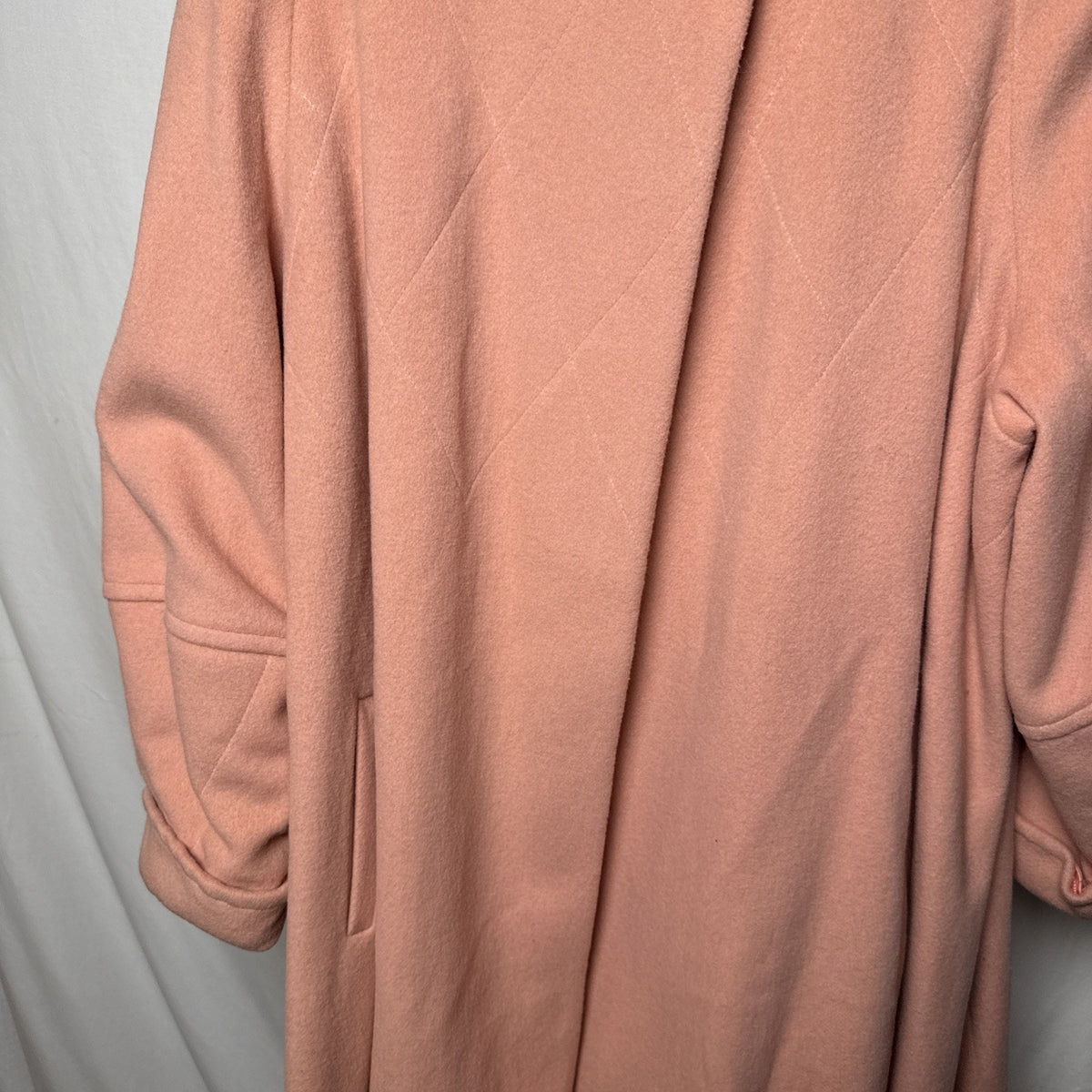 Vintage Gallery Woman’s Overcoat Pink Wool Long Coat - 42” Length