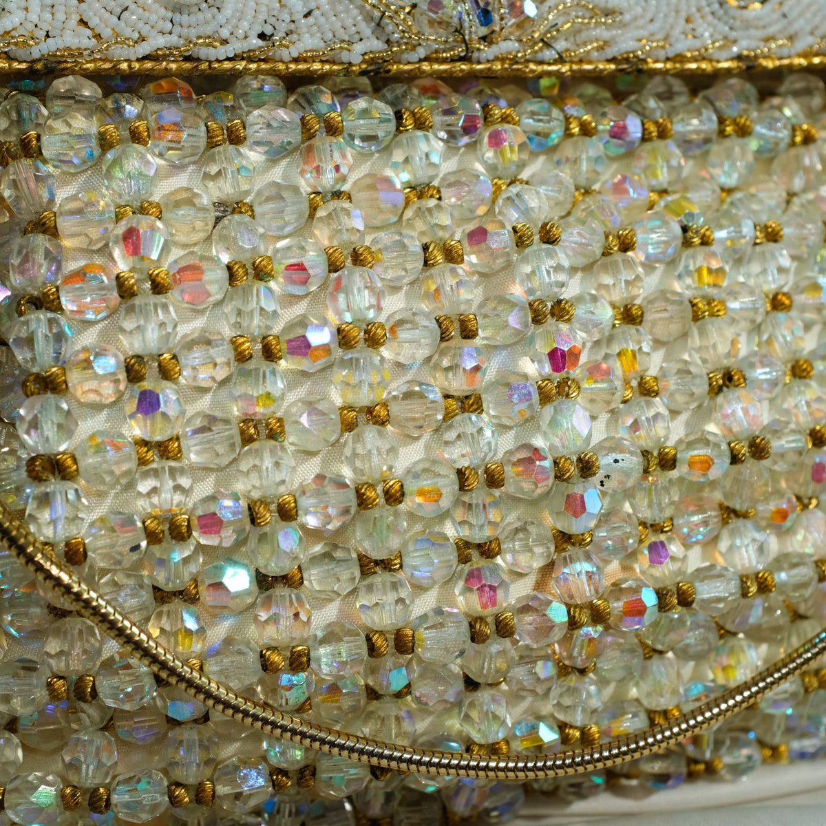 Vintage Austrian Crystal Evening Bag - Handmade in Belgium, Heirloom Piece