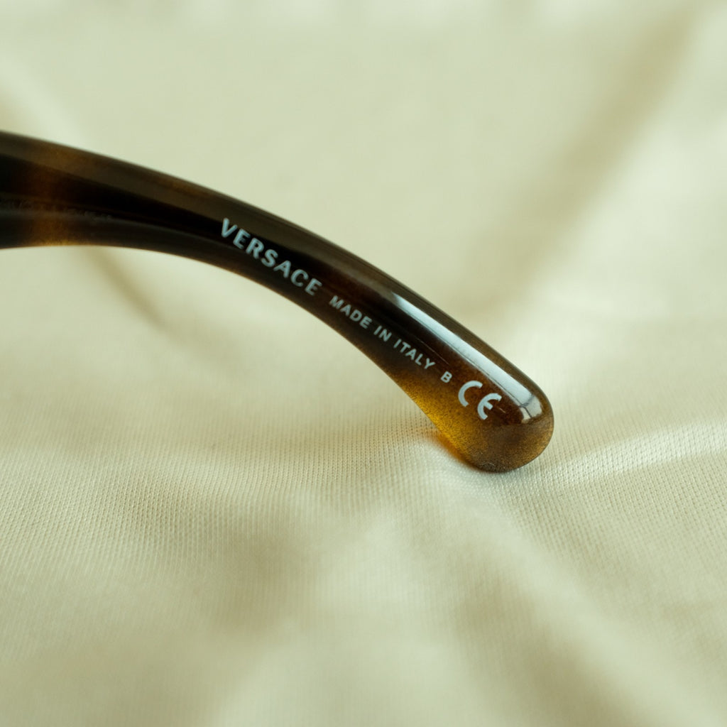 Versace Wayfarer Sunglasses - Dark Havana/Brown