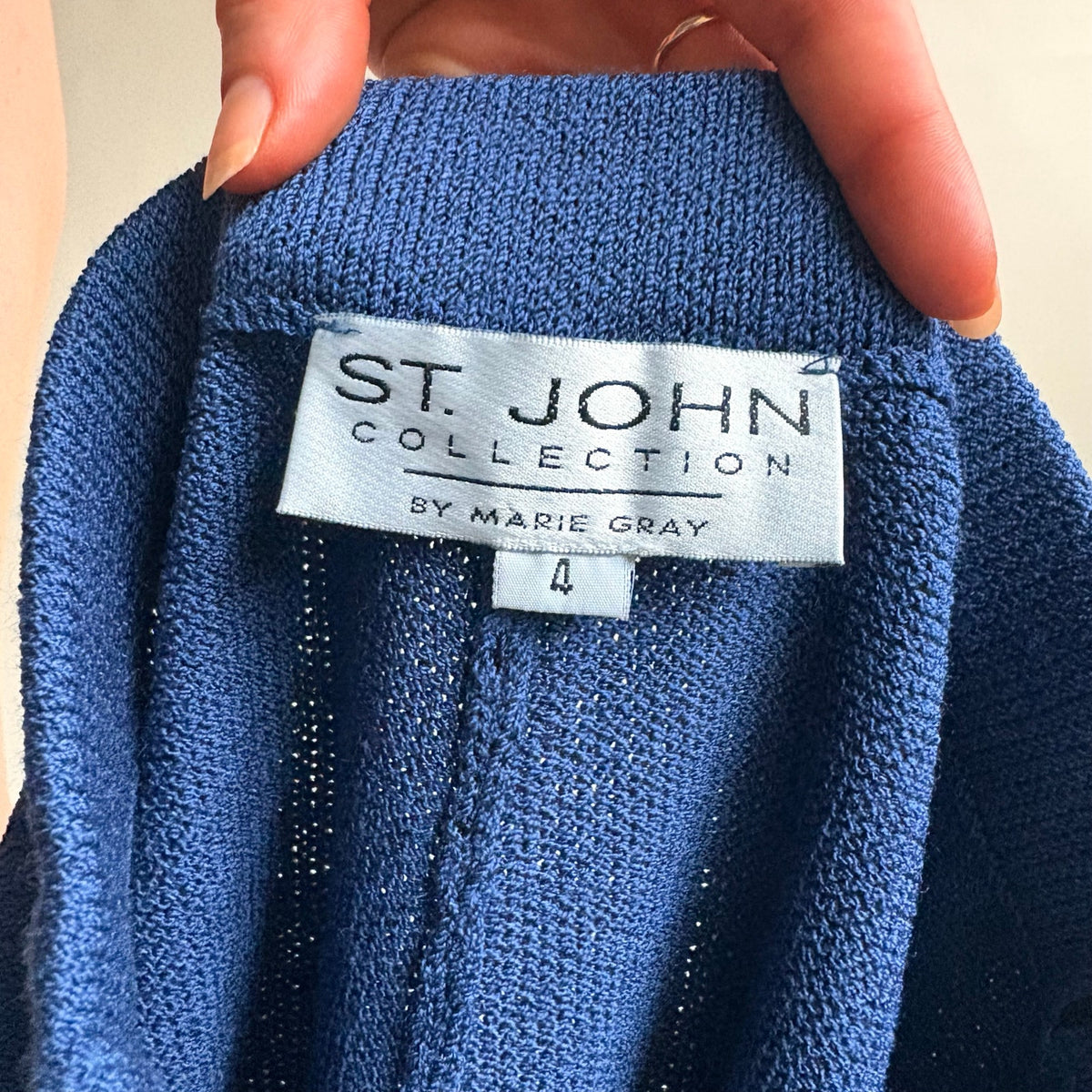 St. John Knits Royal Blue Pleated Knit Trousers - Classic Old Money Style, Size 4