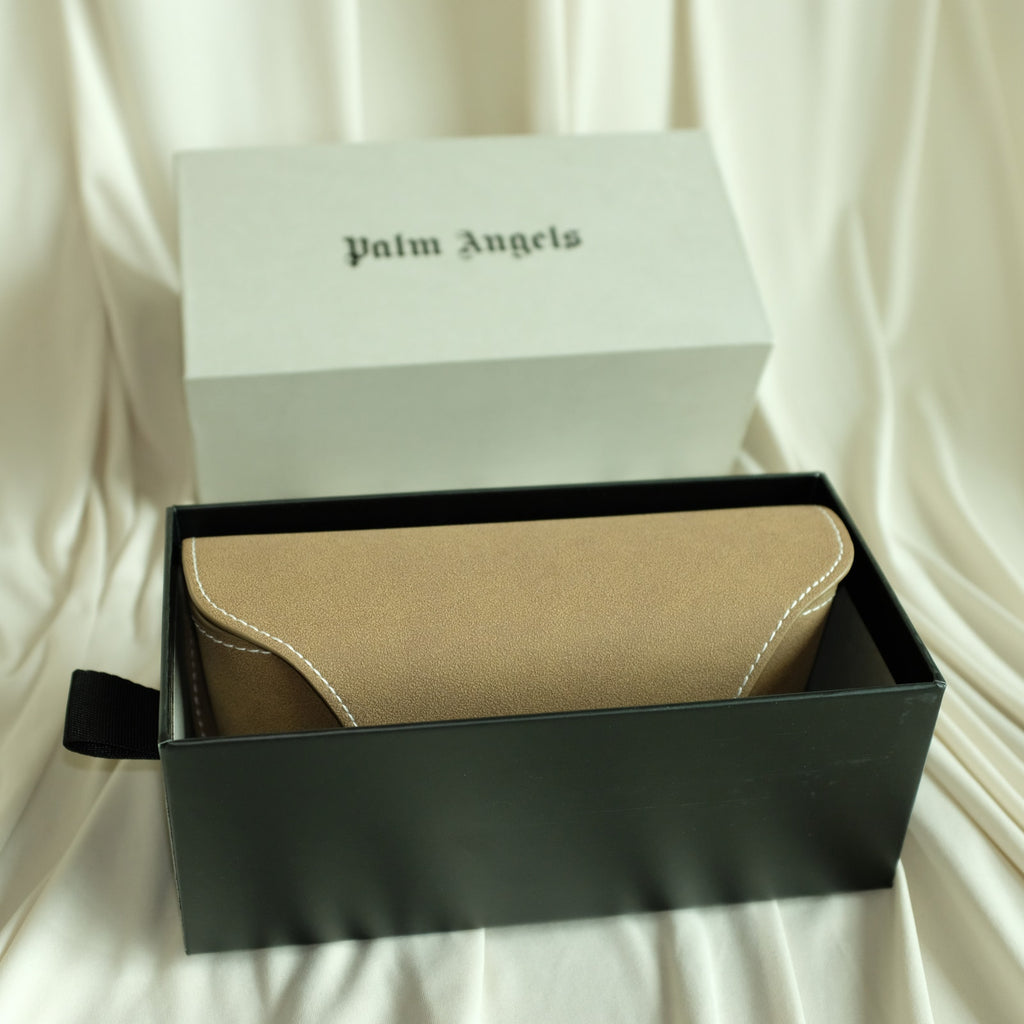 Palm Angels Rectangle Sunglasses - Black Frame, Blue Lenses, Brand New