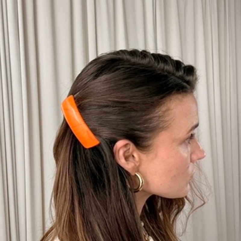 Bright Orange Hair Comb - Vintage, 3" Pop of Color
