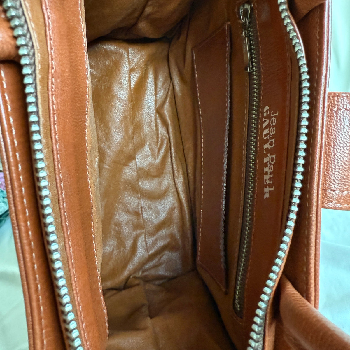 Vintage Jean Paul Gaultier Maroon Leather Top Handle Bag - Mid to Late 90s