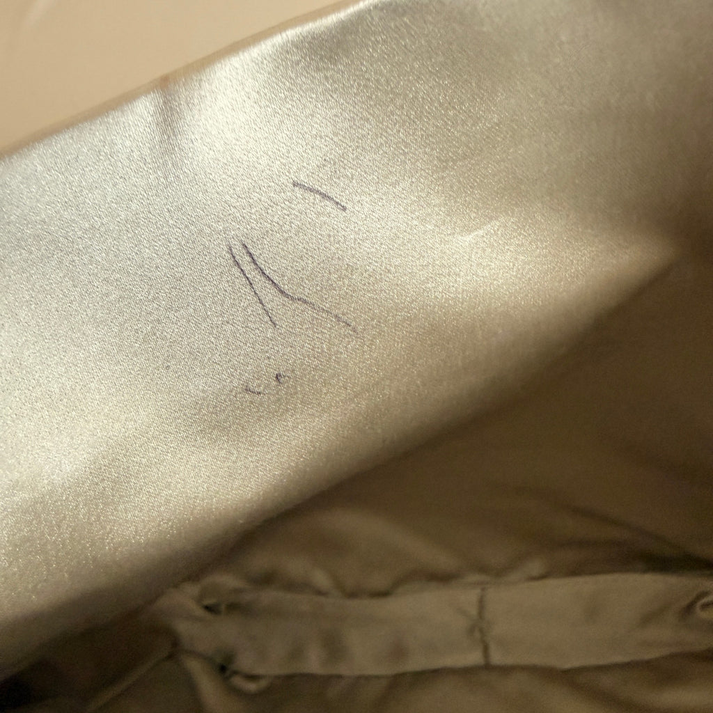 Vintage Prada Raso Cream Satin & Silk Tote - Mink Fur Trim