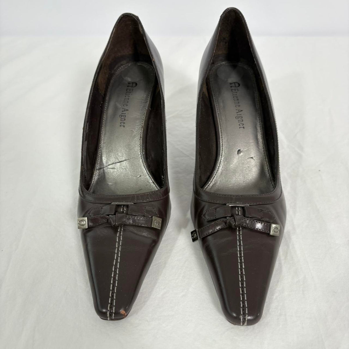 Etienne Aigner Brown Leather Pumps - Size 6