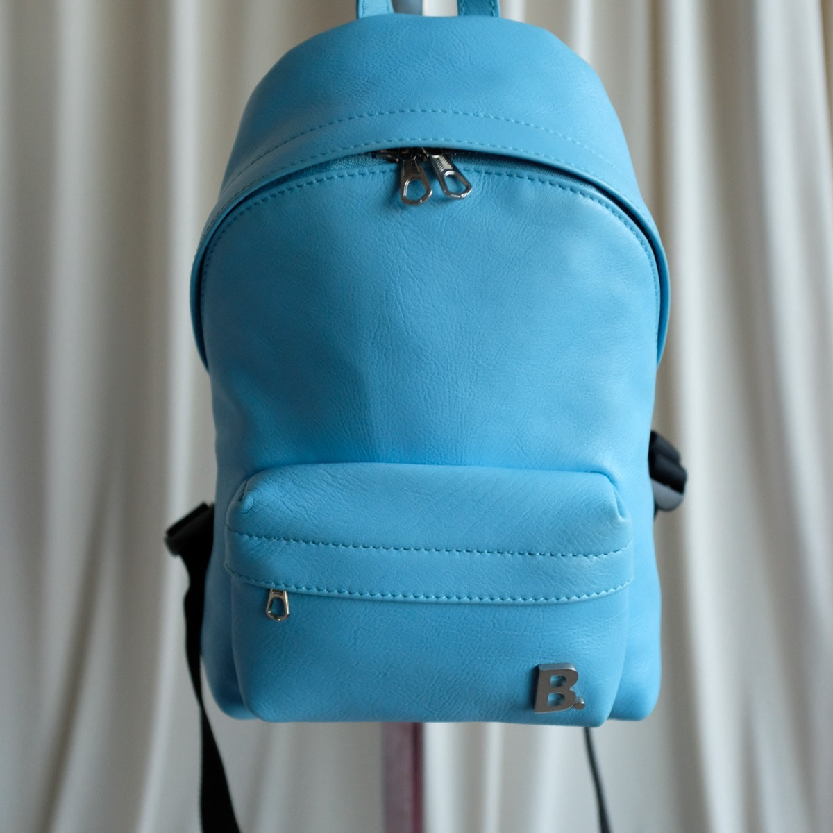 Balenciaga Bag B Logo XXS Soft Backpack Nappa Calf Baby Blue Leather