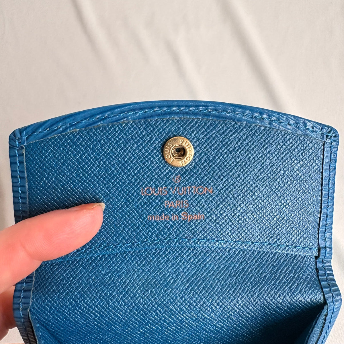 Louis Vuitton Toledo Blue Epi Leather Wallet