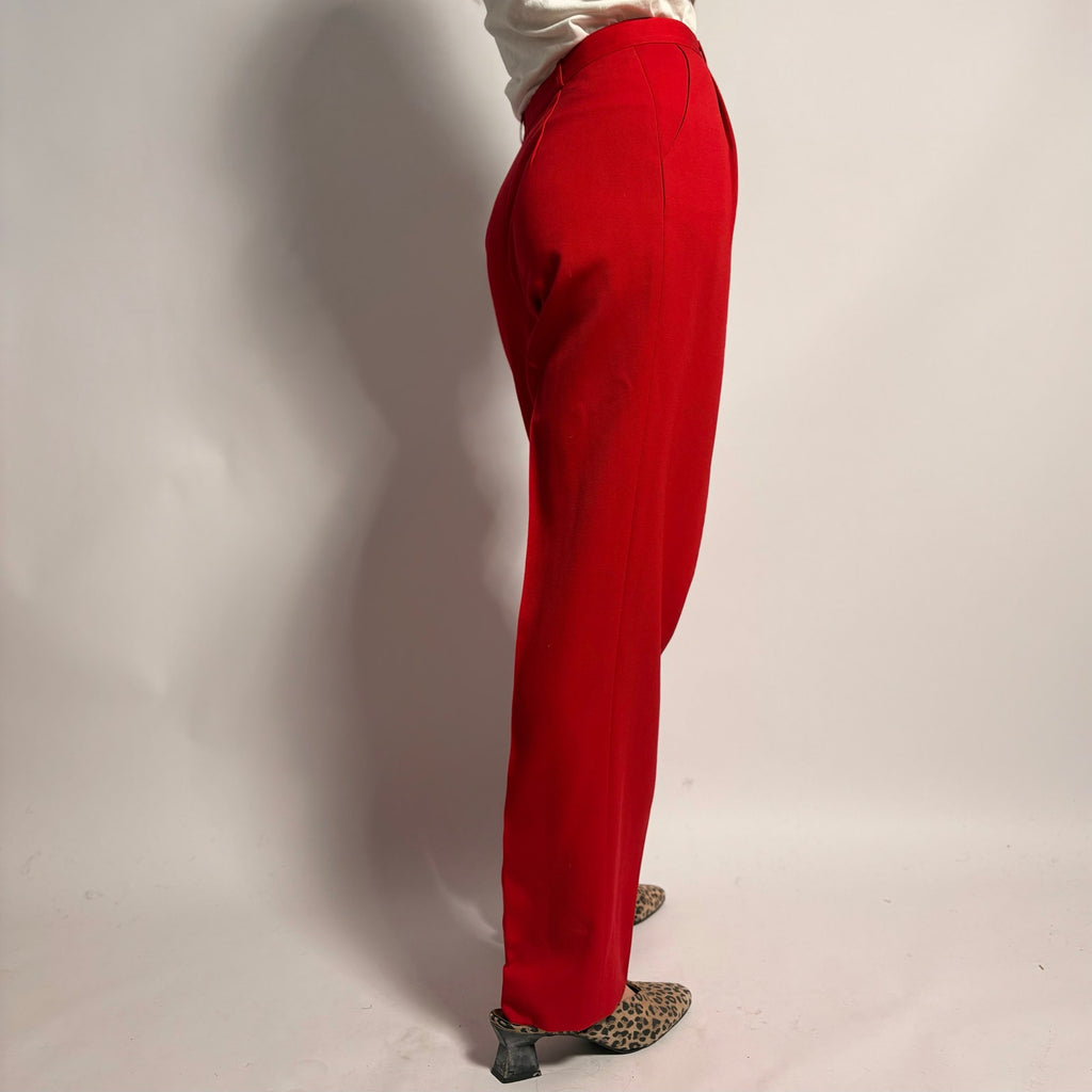 Vintage Bossonova Red Wool Trousers - Size 6 (Fits 2)