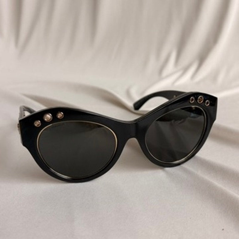 Versace Rock Ring Cat-Eye Sunglasses - VE4320, Black, Brand New