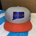 Gator Life New Era 59Fifty size 8 gray blue orange