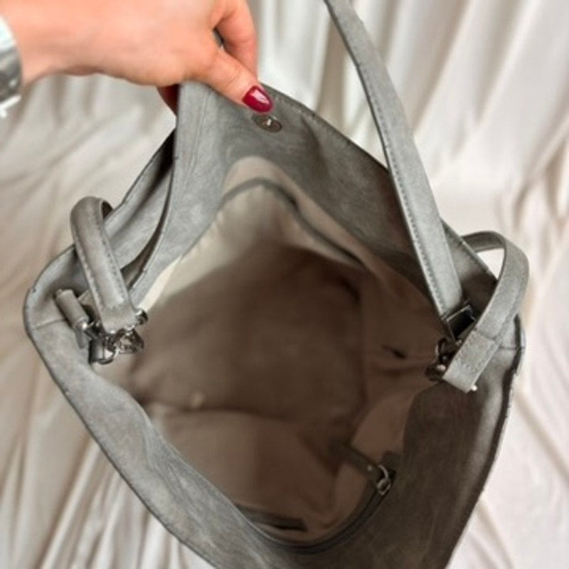 The Limited Grey Bucket Bag - Handle & Shoulder Strap, Vintage