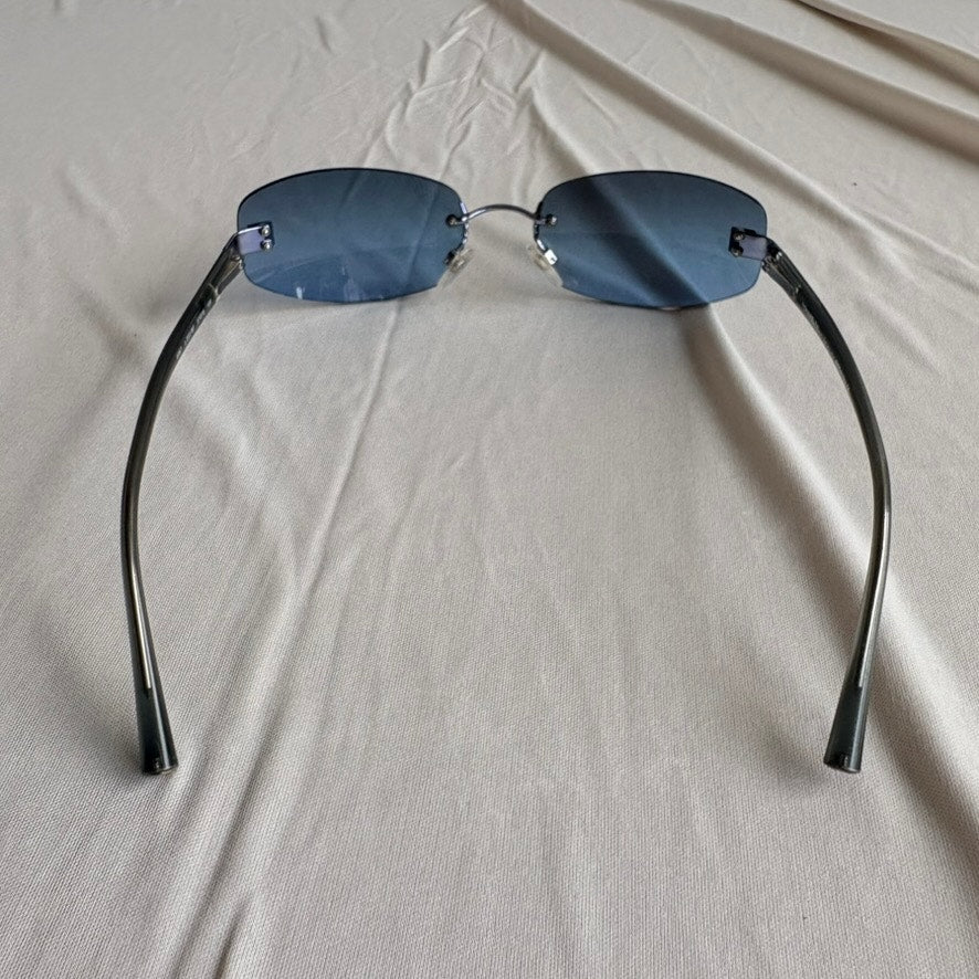 Vintage Chanel 4002 Rimless Sunglasses - Light Blue Gradient, Silver CC Logo