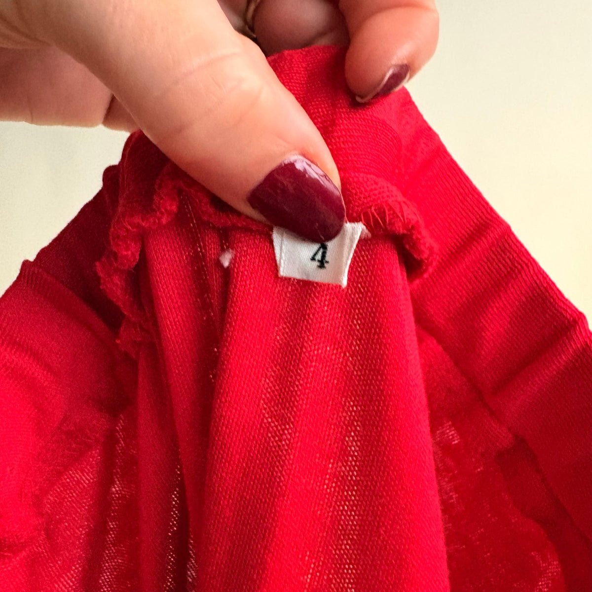 Cherry Red Drop Waist Pleated Midi Skirt - Elastic Waist, Size Small
