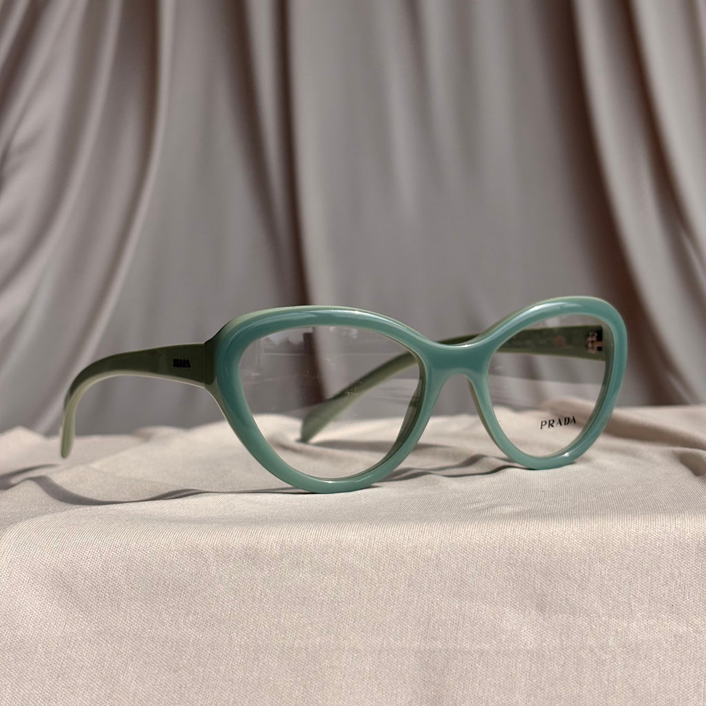 Prada VPR 25R Cat-Eye Eyeglasses - Mint Green, Sage