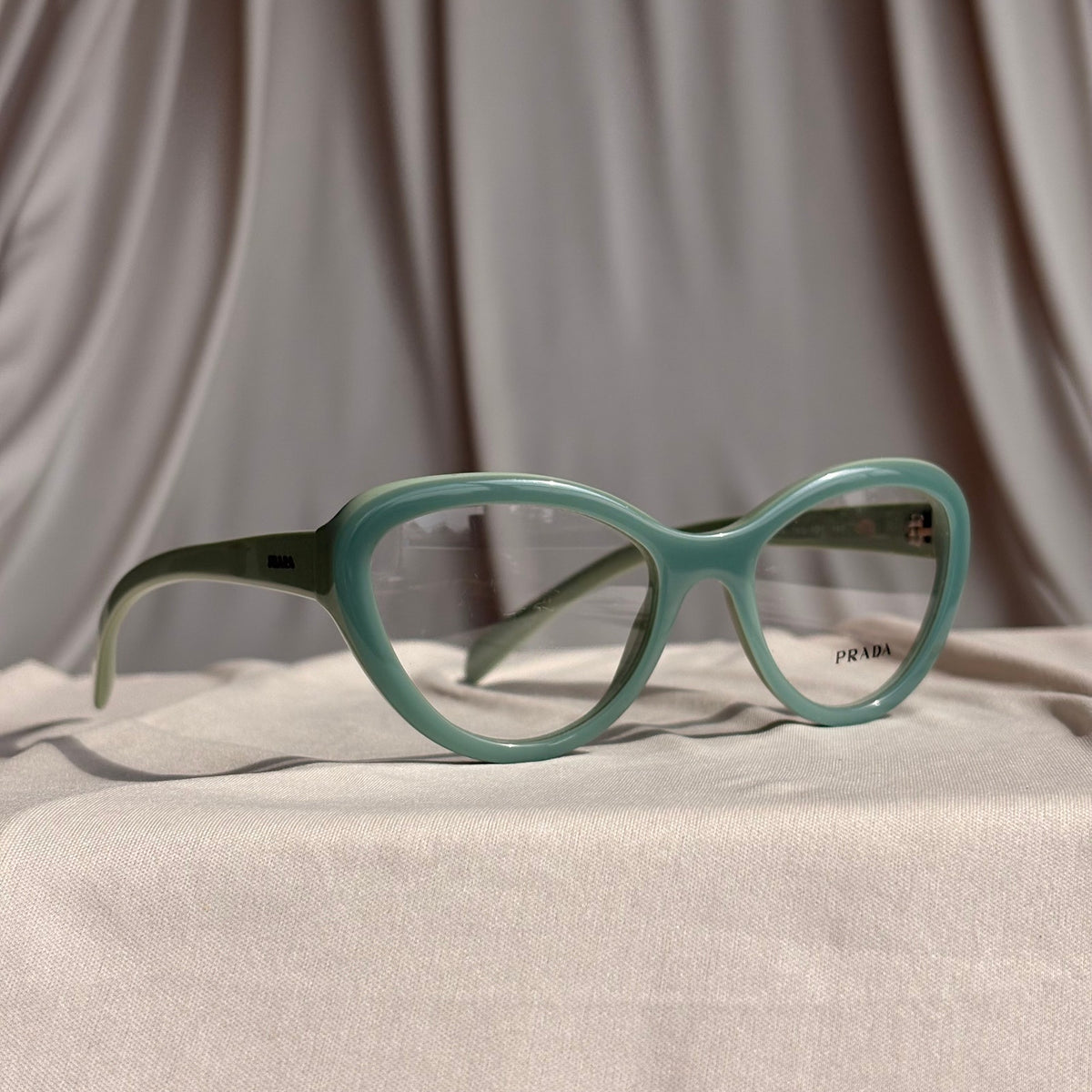Prada VPR 25R Cat-Eye Eyeglasses - Mint Green, Sage
