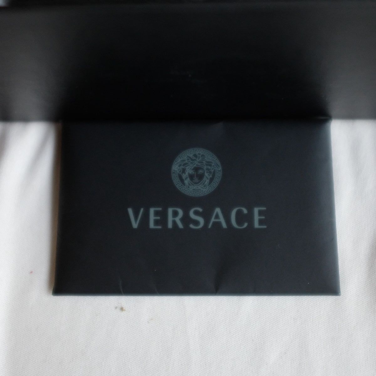 Versace La Greca Mini Bag Coated Canvas Monogram & Calf Leather -Black + Gray