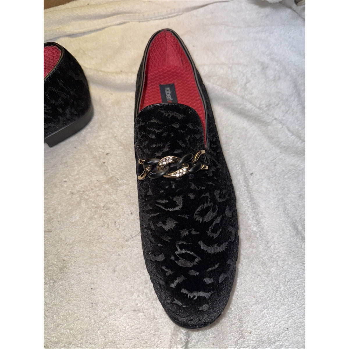 Robert David Men’s Loafer Black Chain Size 12 Splash Shoe