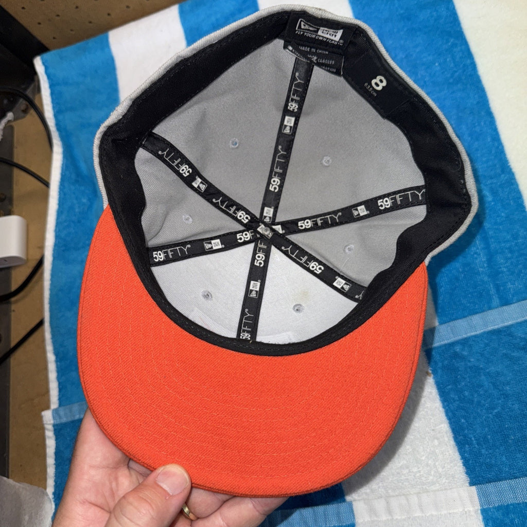 Gator Life New Era 59Fifty size 8 gray blue orange